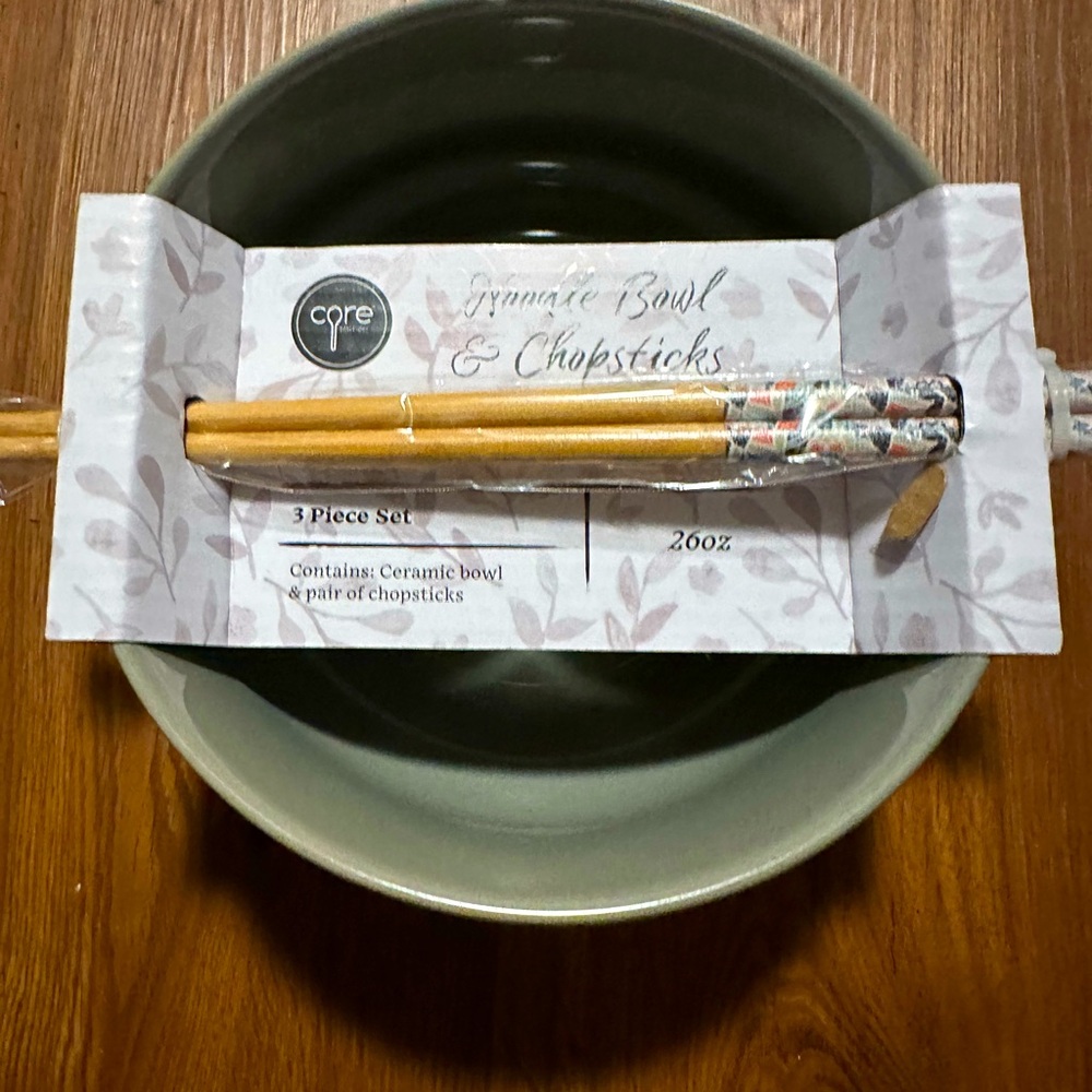 Core Noodle Bowl & Chopsticks 3 PCs.